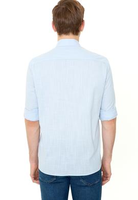 Erkek Açık Mavi Uzun Kollu Basic Gömlek - 50246561006