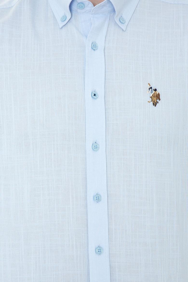 Erkek Açık Mavi Uzun Kollu Basic Gömlek - 50246561006