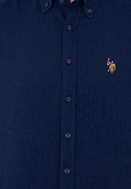 Erkek Lacivert Uzun Kollu Basic Gömlek - 50246561026