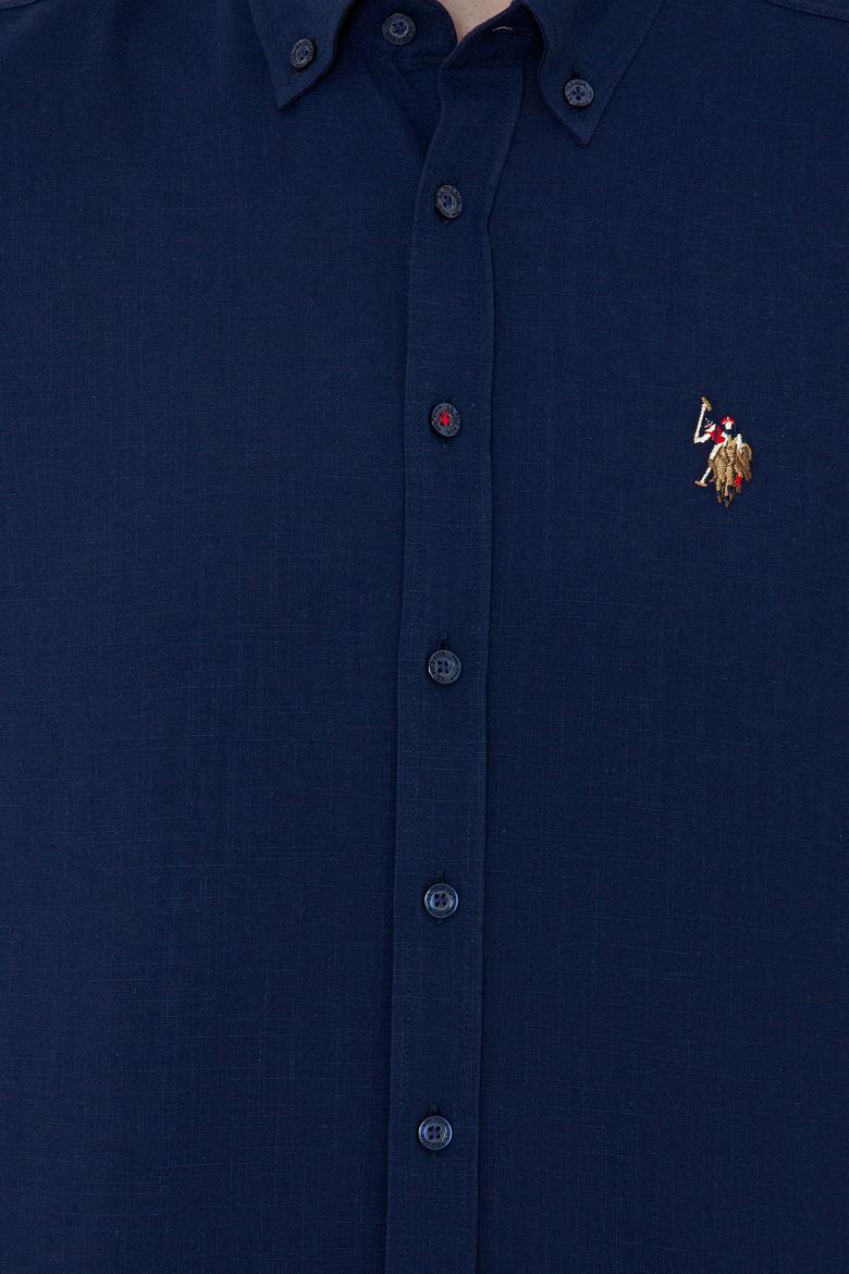 Erkek Lacivert Uzun Kollu Basic Gömlek - 50246561026