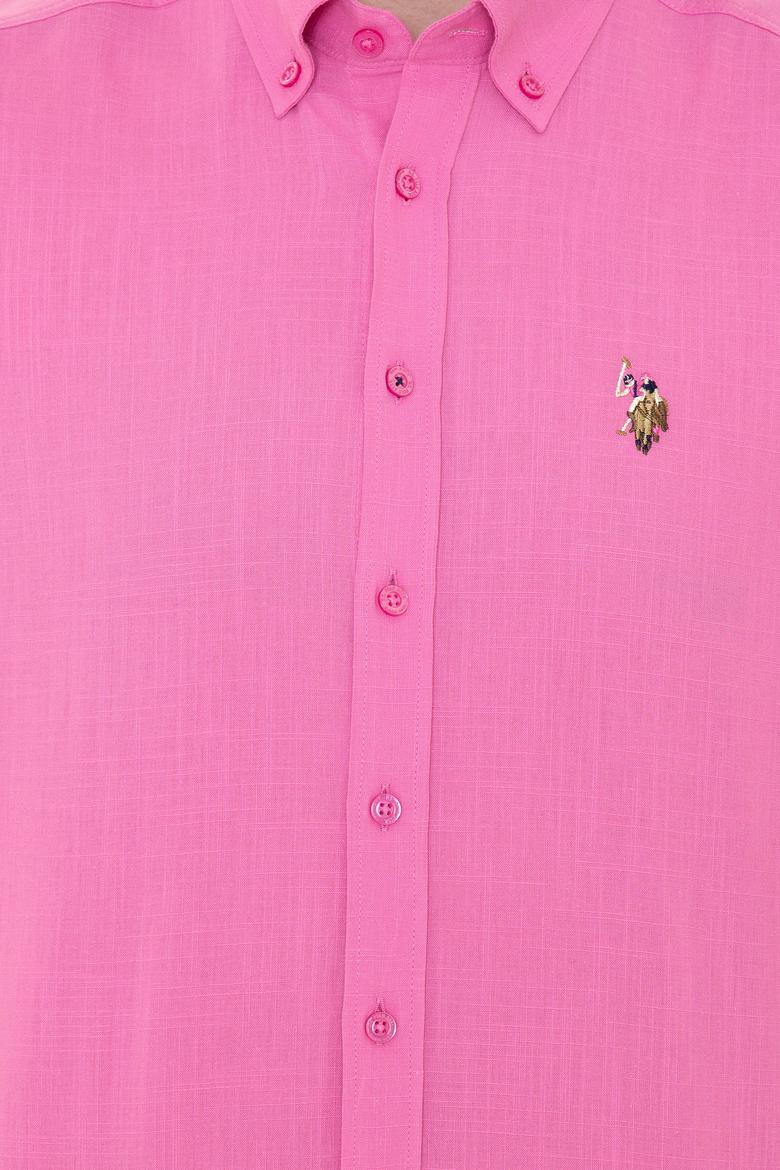 Erkek Pembe Uzun Kollu Basic Gömlek - 50246561039