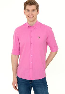 Erkek Pembe Uzun Kollu Basic Gömlek - 50246561039