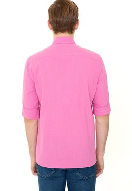 Erkek Pembe Uzun Kollu Basic Gömlek - 50246561039