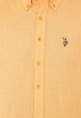 Erkek Turuncu Uzun Kollu Basic Gömlek - 50246561047