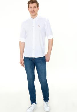 Erkek Beyaz Uzun Kollu Basic Gömlek - 50246561016