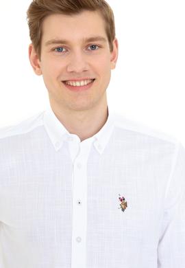 Erkek Beyaz Uzun Kollu Basic Gömlek - 50246561016