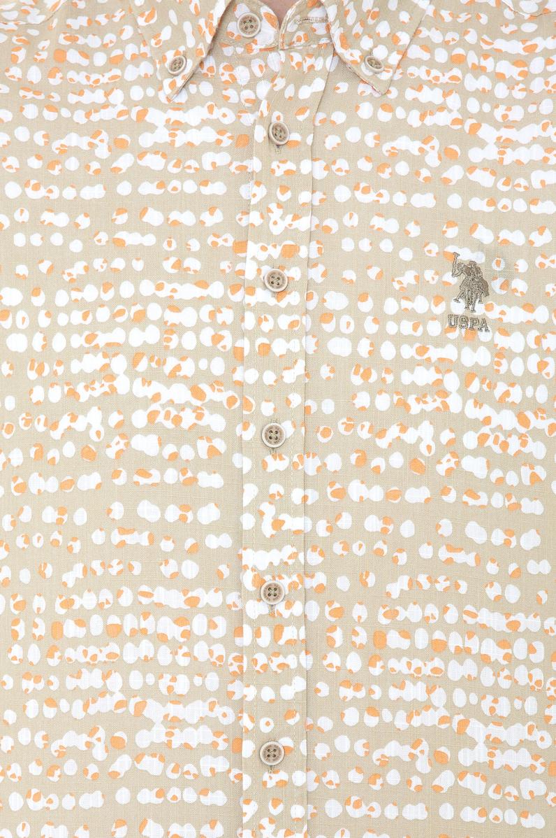 Erkek Haki Kısa Kollu Gömlek