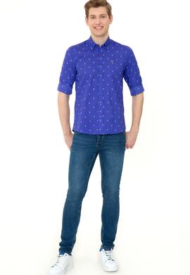 Erkek Mavi Uzun Kollu Gömlek - 50247280007