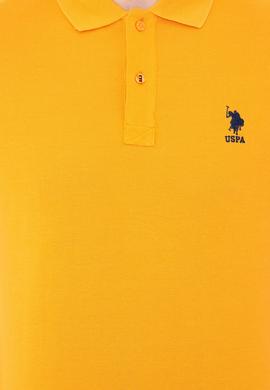 Erkek Koyu Sarı Polo Yaka Basic T-Shirt - 50249153290