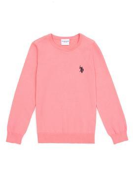 Kız Çocuk Açık Pembe Bisiklet Yaka Kazak - 50237167002