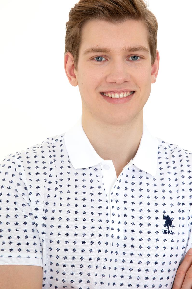 Erkek Beyaz Polo Yaka Tişört