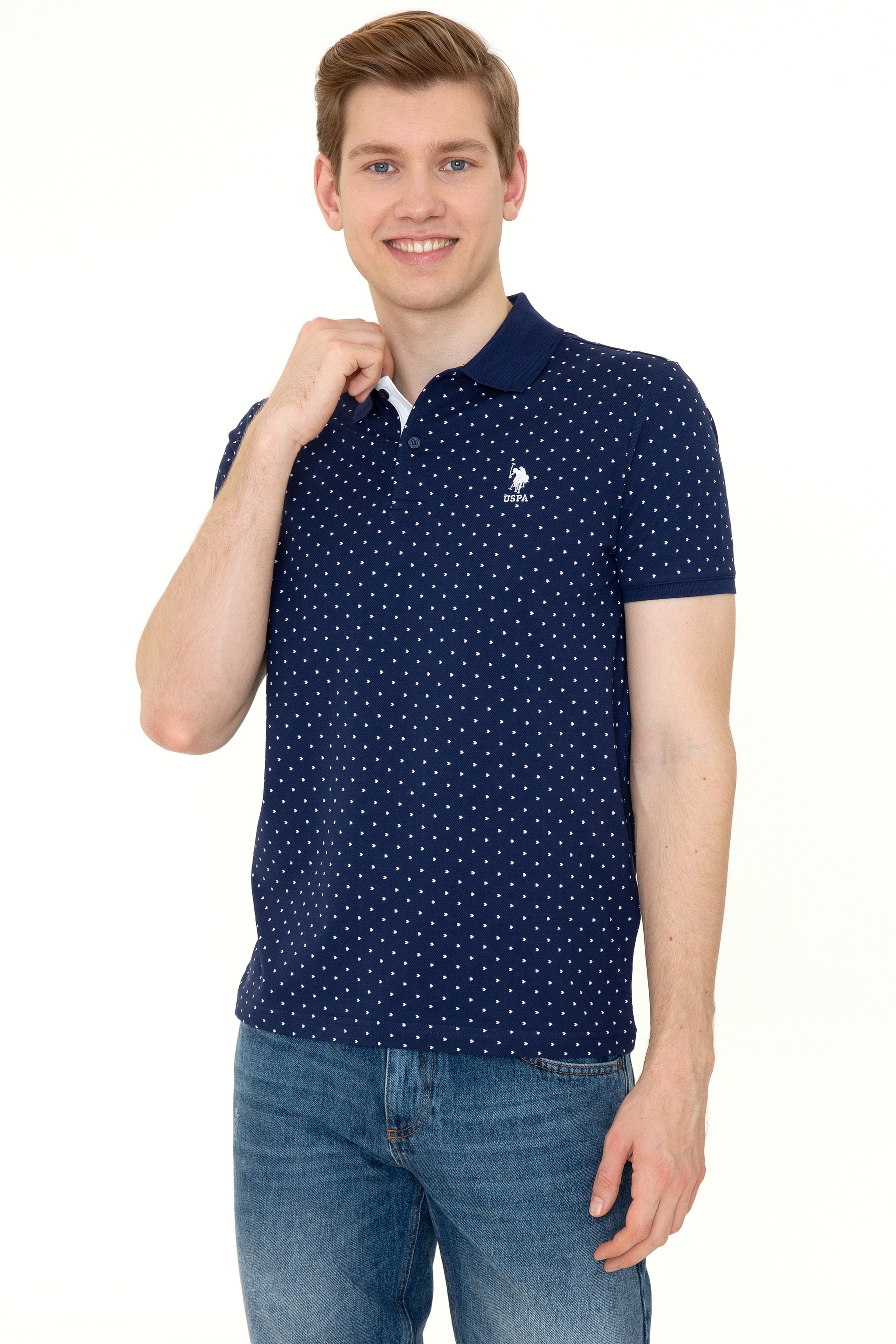 Erkek Lacivert Polo Yaka Tişört - Image 3