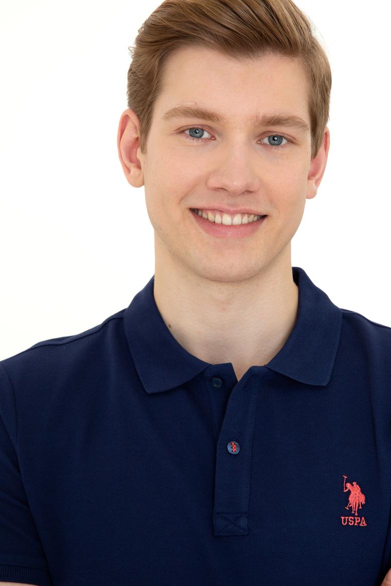 Erkek Lacivert Basic Polo Yaka Tişört - 50249153110