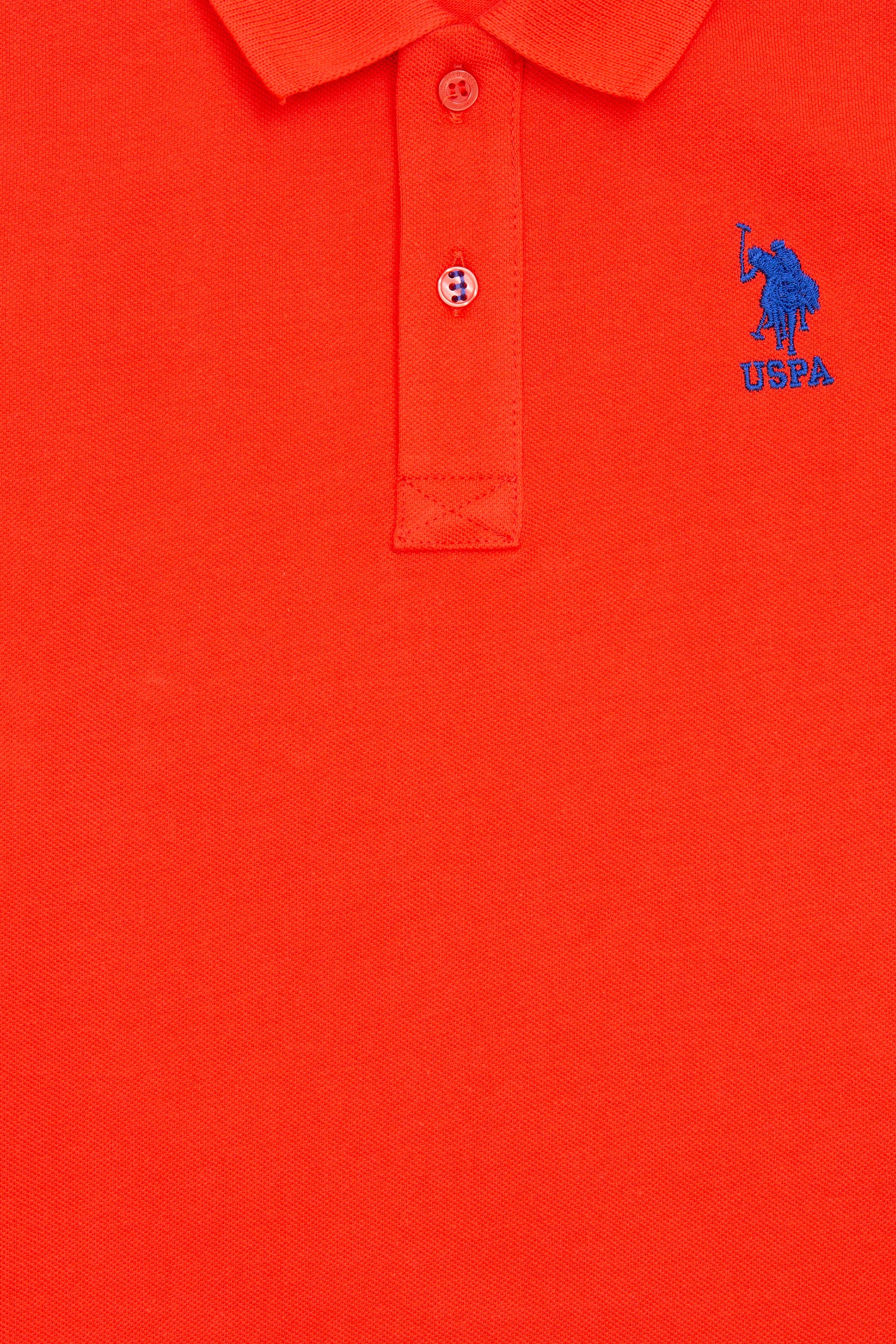 Erkek Çocuk Kırmızı Basic Polo Yaka Tişört - Image 3