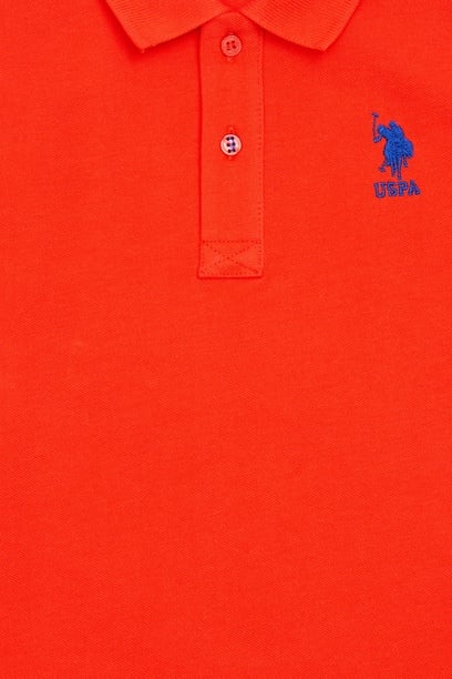 Erkek Çocuk Kırmızı Basic Polo Yaka Tişört