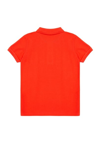 Erkek Çocuk Kırmızı Basic Polo Yaka Tişört