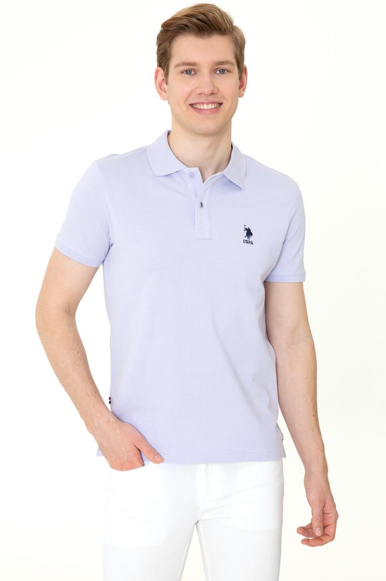 Erkek Lila Basic Tişört