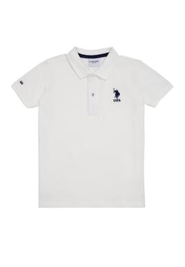 Erkek Bebek Beyaz Basic Polo Yaka Tişört - 50252176161