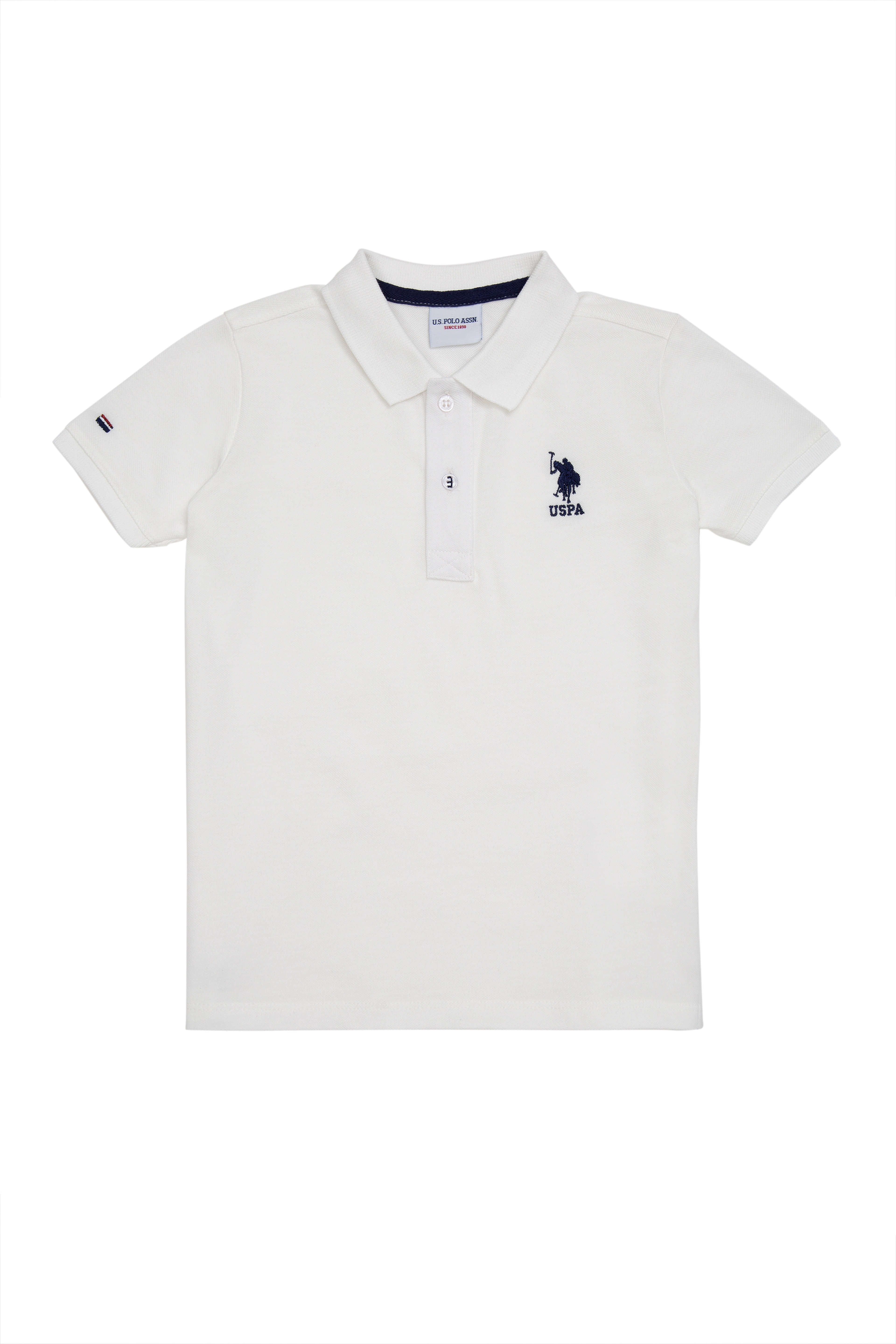 Erkek Bebek Beyaz Basic Polo Yaka Tişört
