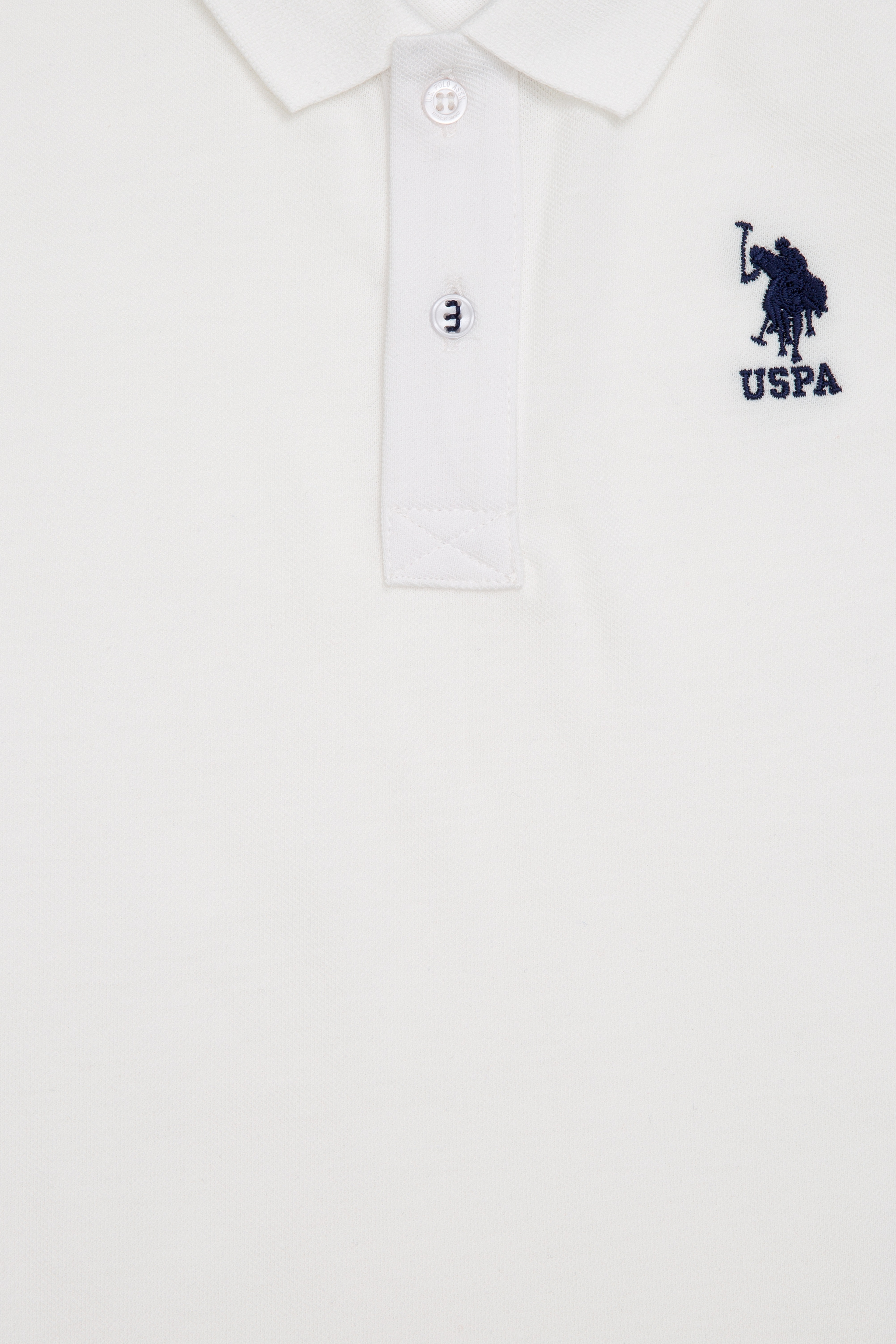 Erkek Bebek Beyaz Basic Polo Yaka Tişört