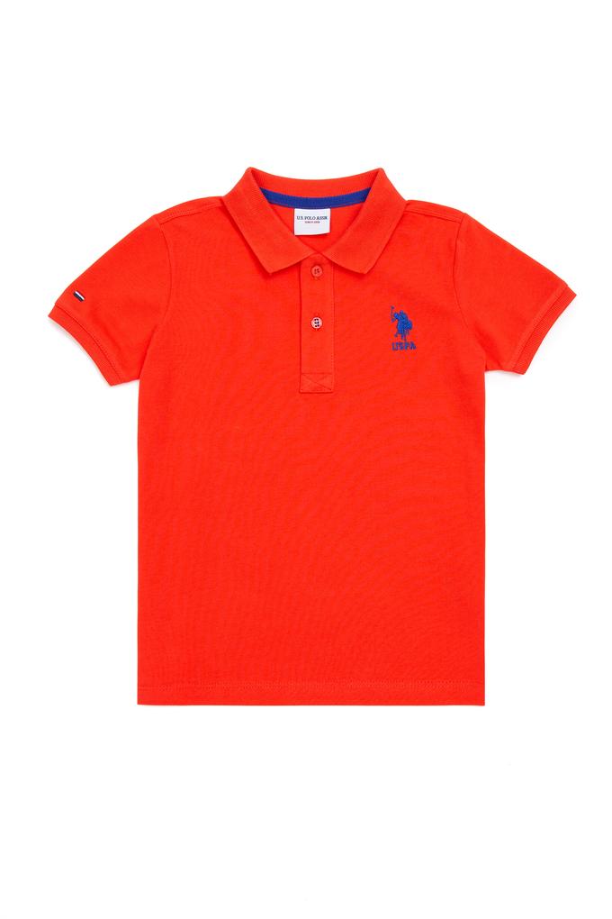 Erkek Çocuk Kırmızı Basic Polo Yaka Tişört