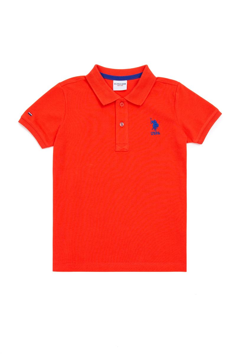 Erkek Çocuk Kırmızı Basic Polo Yaka Tişört