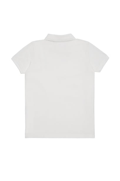 Erkek Bebek Beyaz Basic Polo Yaka Tişört
