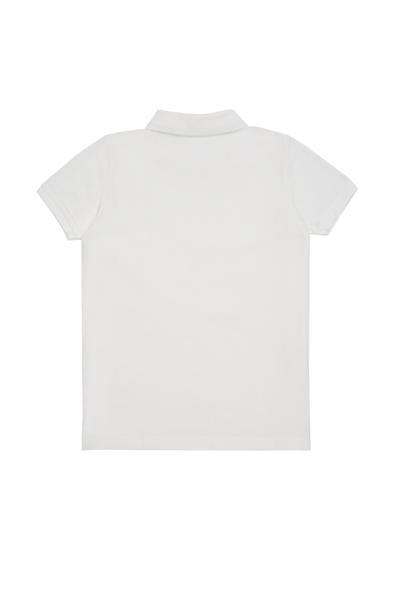Erkek Bebek Beyaz Basic Polo Yaka Tişört - 50252176161