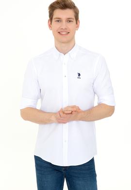 Erkek Beyaz Uzun Kollu Basic Gömlek - 50249488021