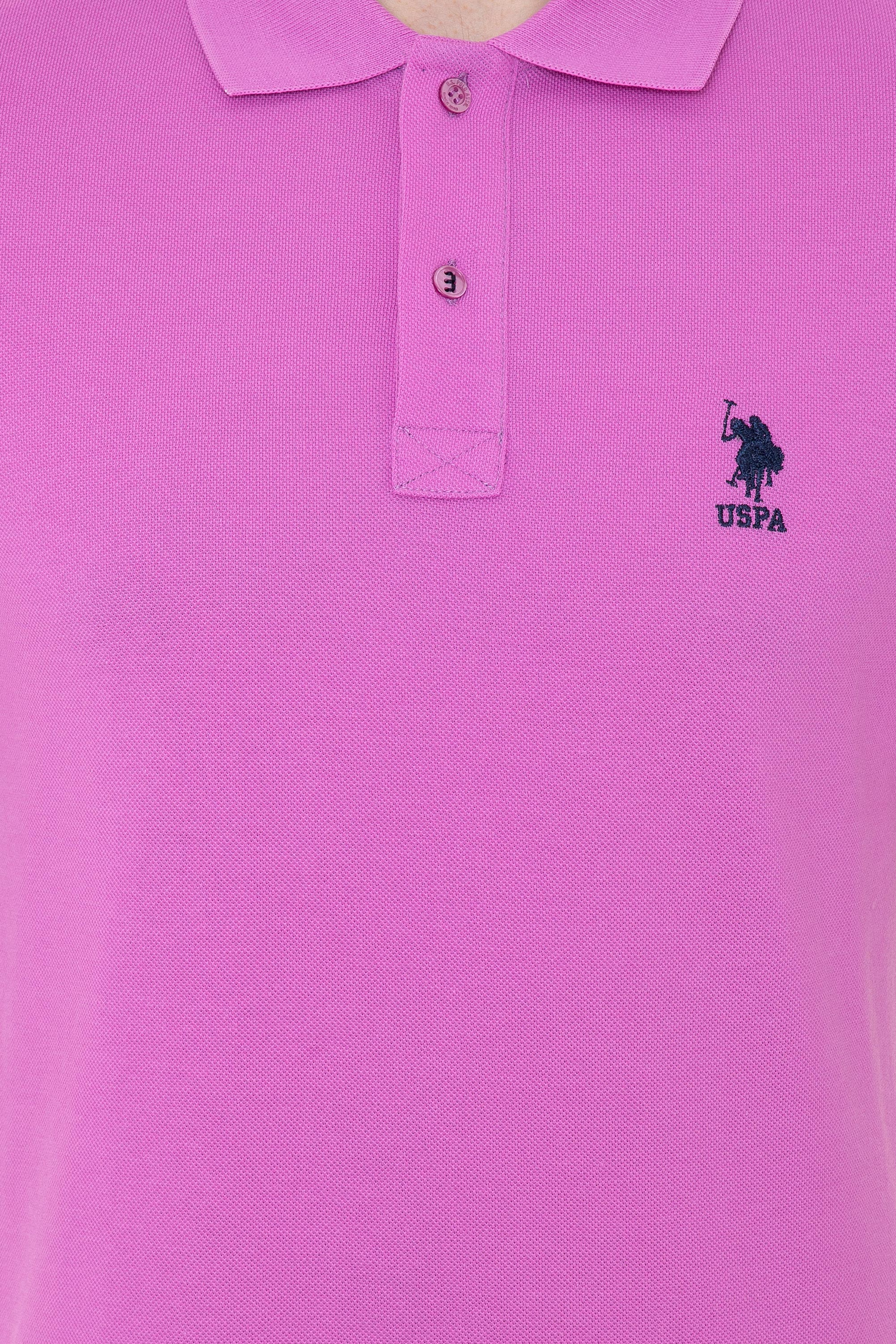 Erkek Menekşe Polo Yaka Basic T-Shirt - Image 6