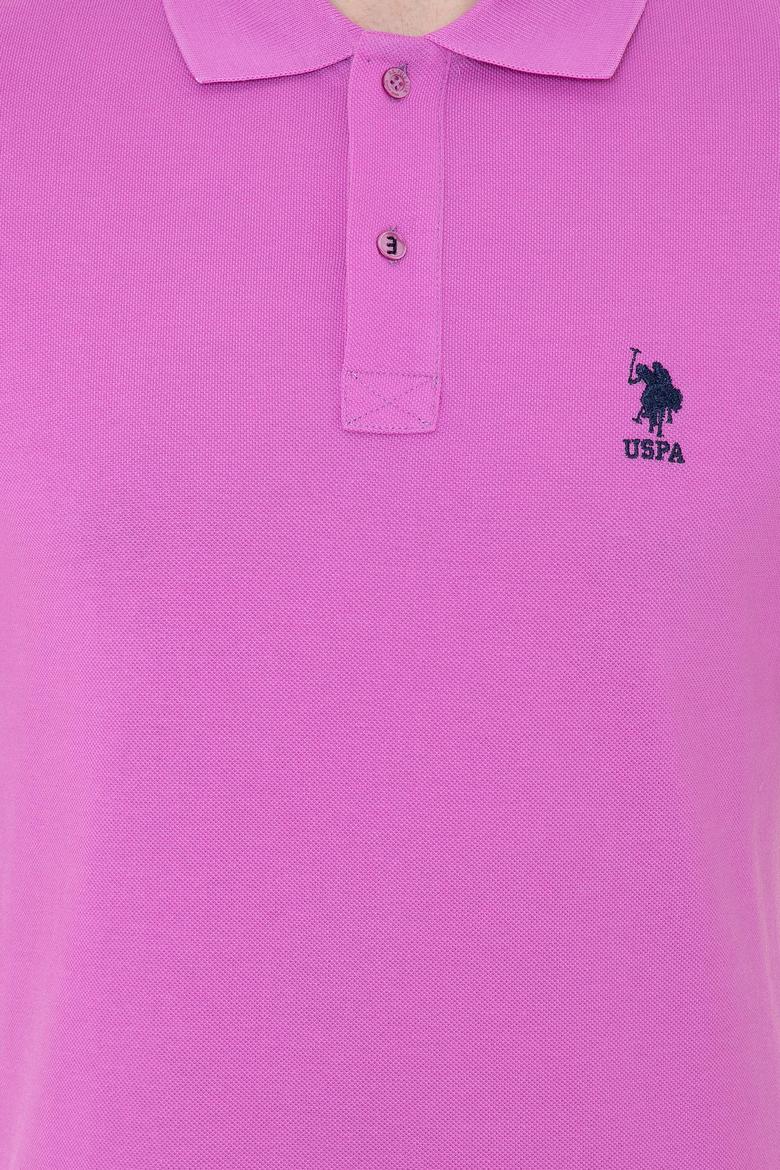 Erkek Menekşe Polo Yaka Basic T-Shirt - 50249153126