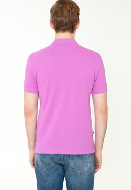 Erkek Menekşe Polo Yaka Basic T-Shirt - 50249153126