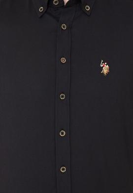 Erkek Siyah Uzun Kollu Basic Gömlek - 50249487040