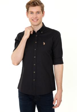 Erkek Siyah Uzun Kollu Basic Gömlek - 50249487040