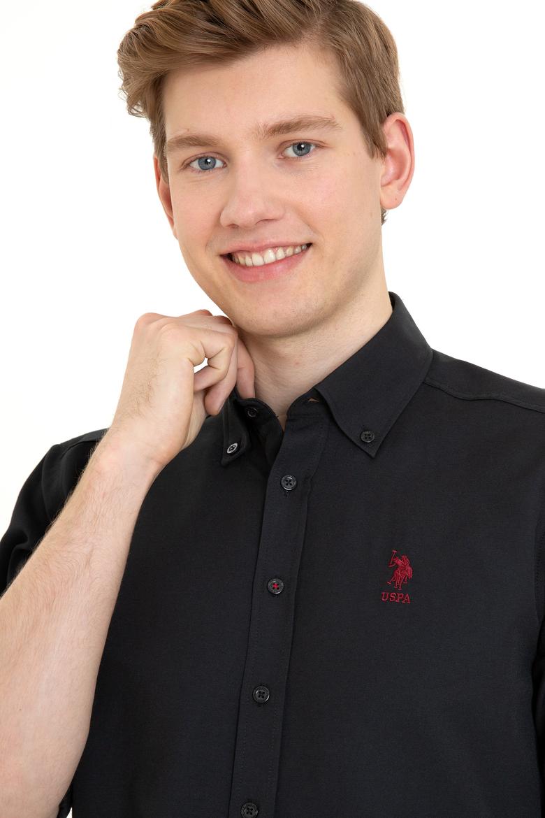 Erkek Siyah Uzun Kollu Basic Gömlek - 50249488044