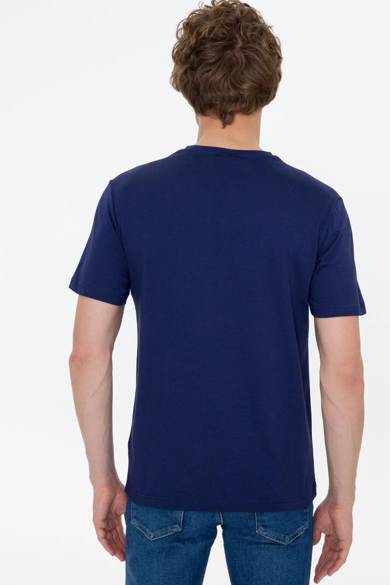 Erkek Lacivert Bisiklet Yaka Basic T-Shirt - 50249152031