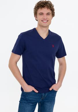 Erkek Lacivert Bisiklet Yaka Basic T-Shirt - 50249152031
