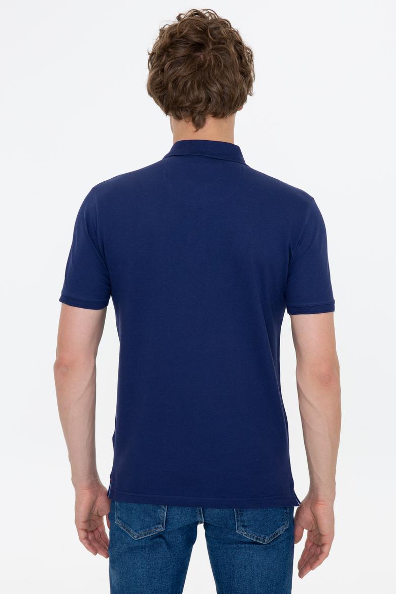 Erkek Lacivert Polo Yaka Basic T-Shirt - 50250001046