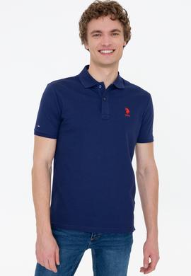 Erkek Lacivert Polo Yaka Basic T-Shirt - 50250001046