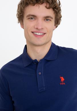 Erkek Lacivert Polo Yaka Basic T-Shirt - 50250001046