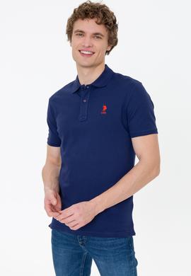 Erkek Lacivert Polo Yaka Basic T-Shirt - 50250001046