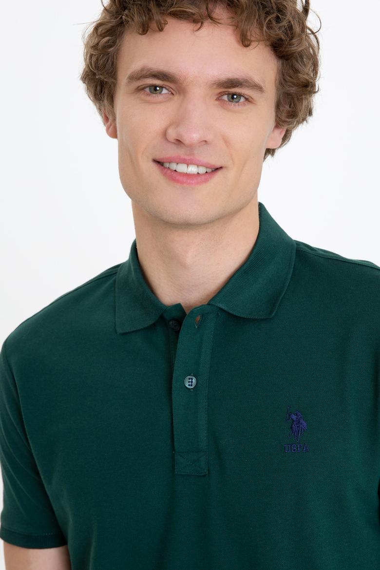 Erkek Koyu Yeşil Basic Tişört - 50250001090