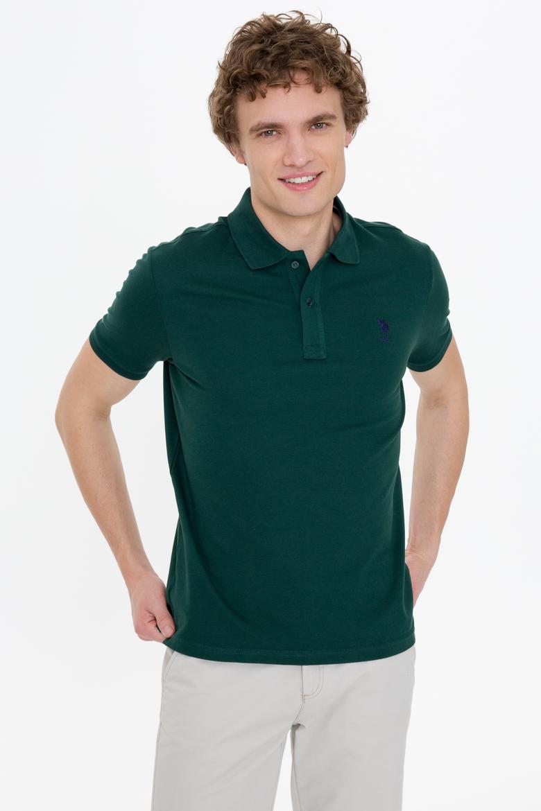 Erkek Koyu Yeşil Basic Tişört - 50250001090