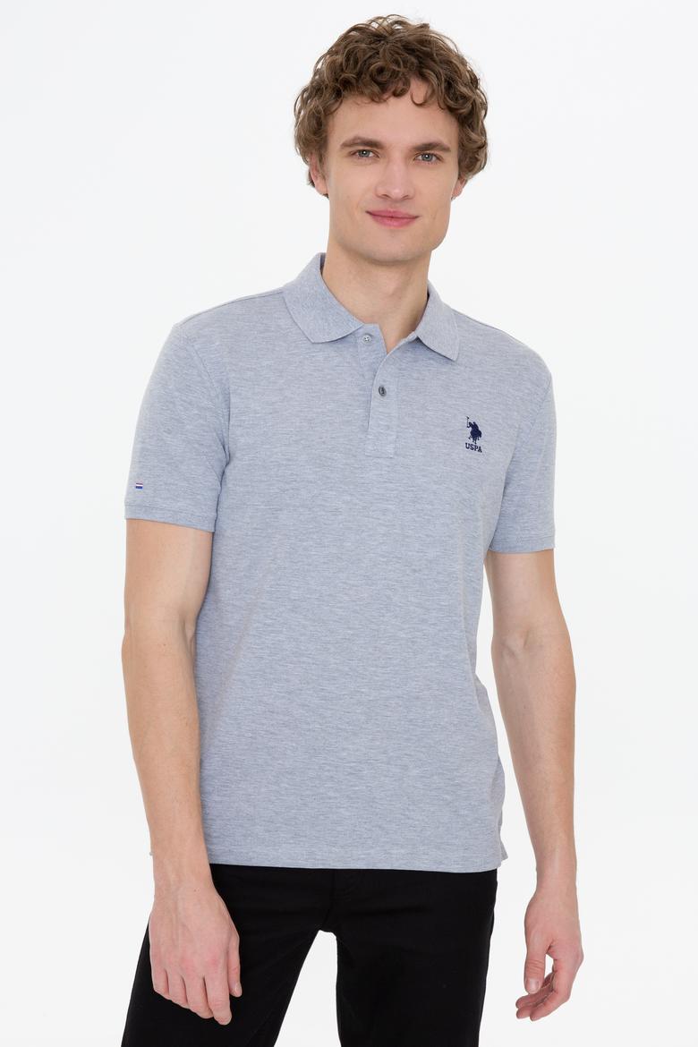 Erkek Gri Melanj Basic Tişört