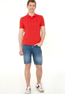 Erkek Kırmızı Polo Yaka Tişört - 50249181028