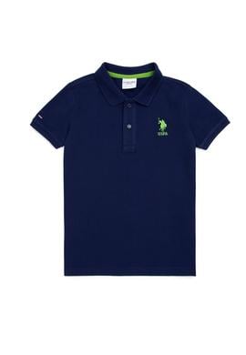 Erkek Çocuk Lacivert Basic Polo Yaka Tişört - 50249283056