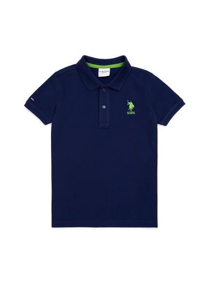 Erkek Bebek Lacivert Basic Polo Yaka Tişört