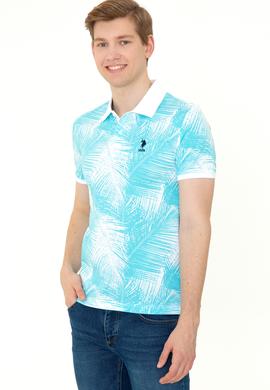 Erkek Turkuaz Polo Yaka Tişört - 50247802005