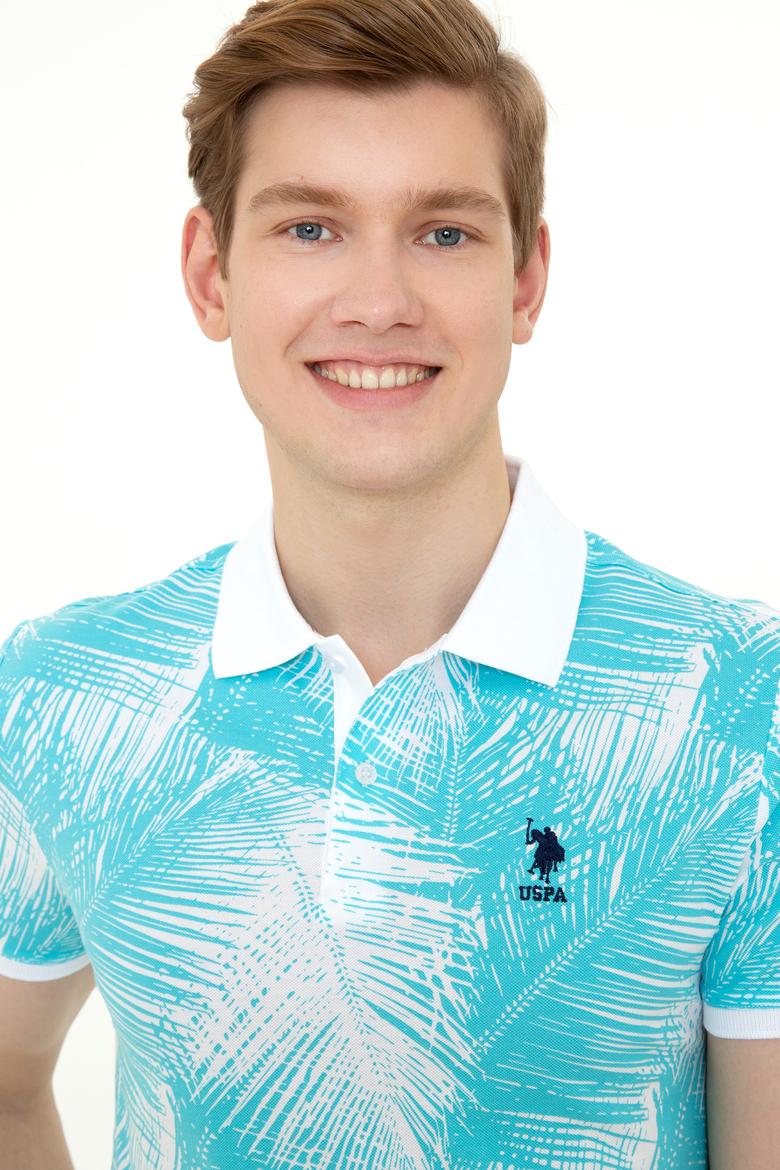 Erkek Turkuaz Polo Yaka Tişört - 50247802005