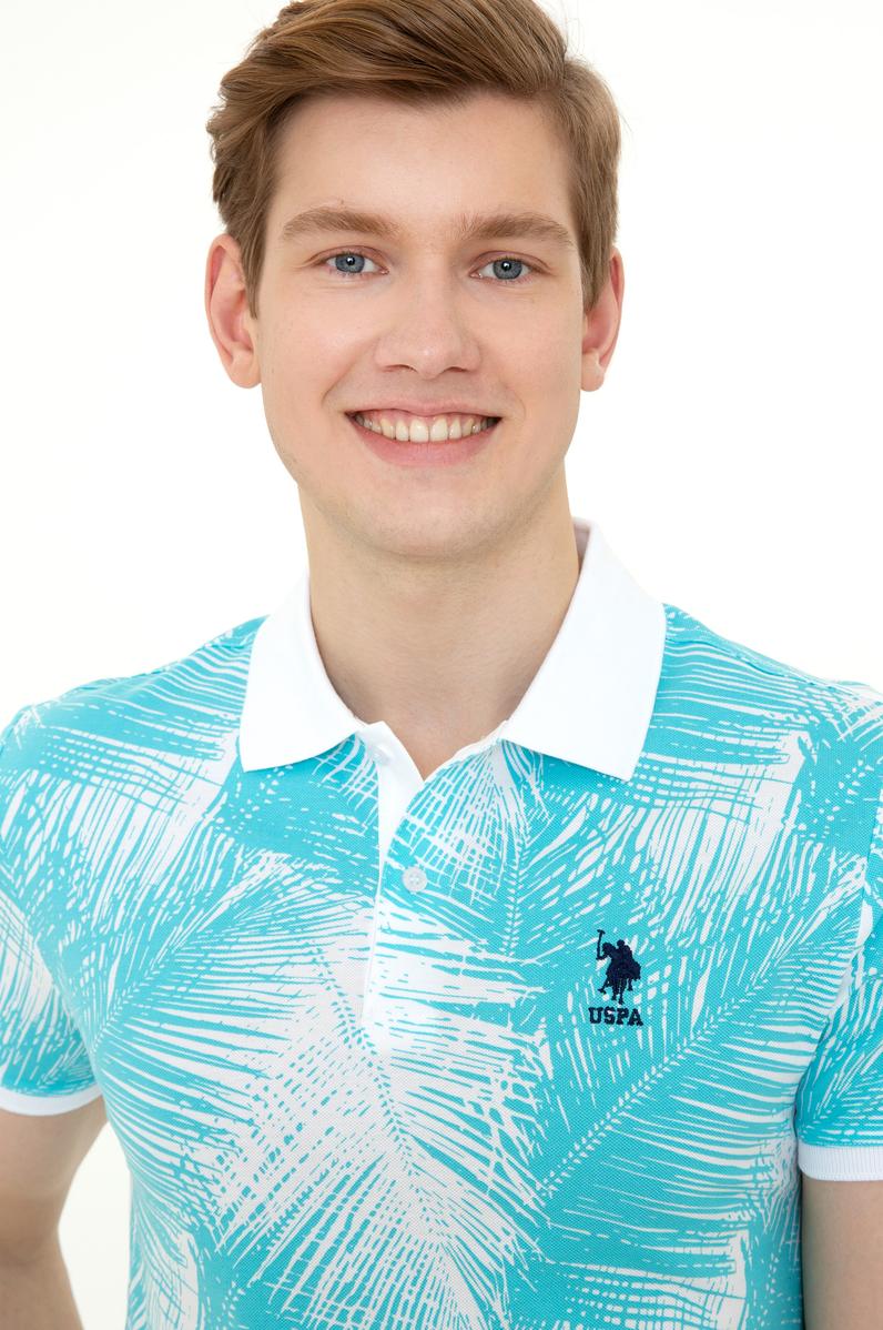 Erkek Turkuaz Polo Yaka Tişört